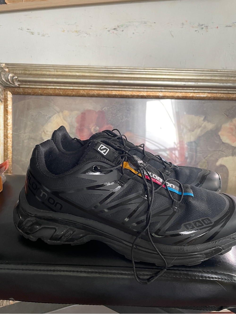 Salomon Men's Black Trail Running Shoes with Accent Tabs
